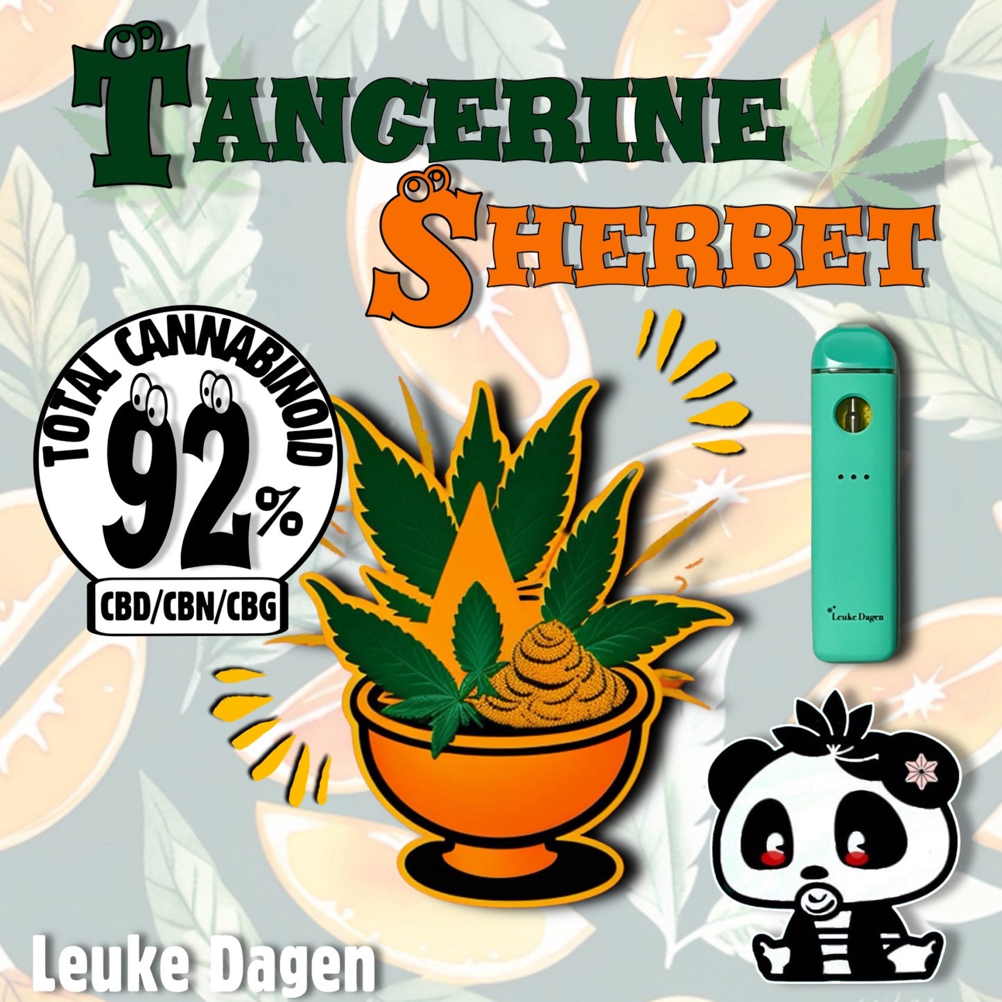 Leuke Dagen CBDリキッド Tangerine Sherbet 1ml