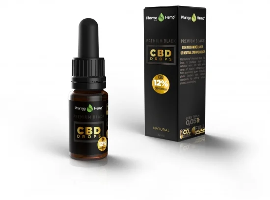 Pharma Hemp 12% プレミアムブラックオイルドロップ 10ml