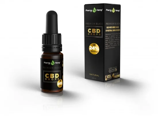 Pharma Hemp 24% プレミアムブラックオイルドロップ 10ml